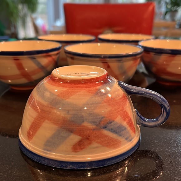 Vernon Ware Vintage Coffee Cups - Calico Plaid - Picture 8 of 8